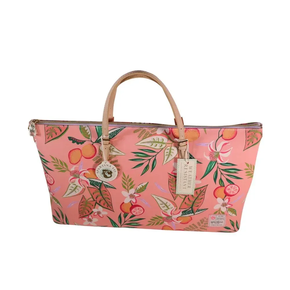 Spartina 449 Voyager Travel Duffle Bag - Pink Lemonade - NWT